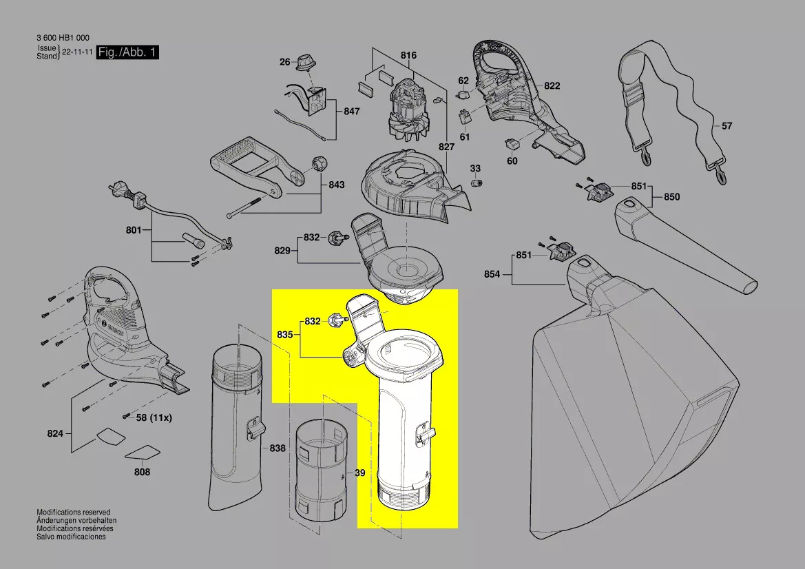 tube aspiration UniversalGardenTidy réf. F 016 F05 416 Bosch